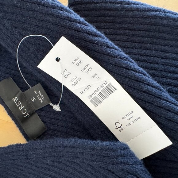 NWT J Crew womens cashmere-blend cropped sweater-tank navy size S - Picture 5 of 6